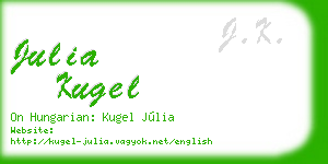 julia kugel business card